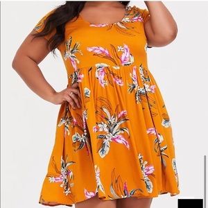Torrid Floral Skater Dress 2X